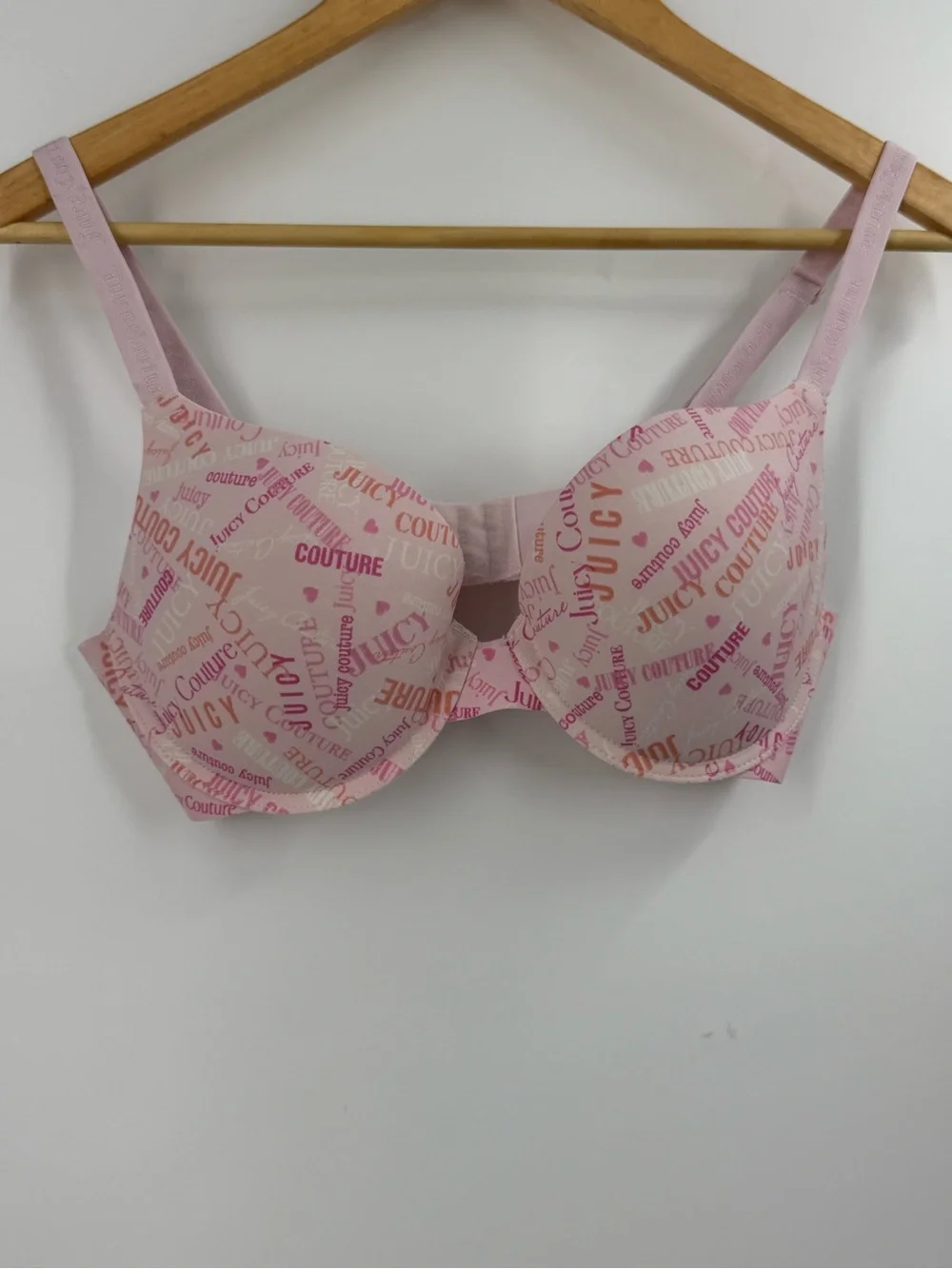 Juicy couture soft pink padded push-up bra feminine coquette women 34C - Picture 12 of 12
